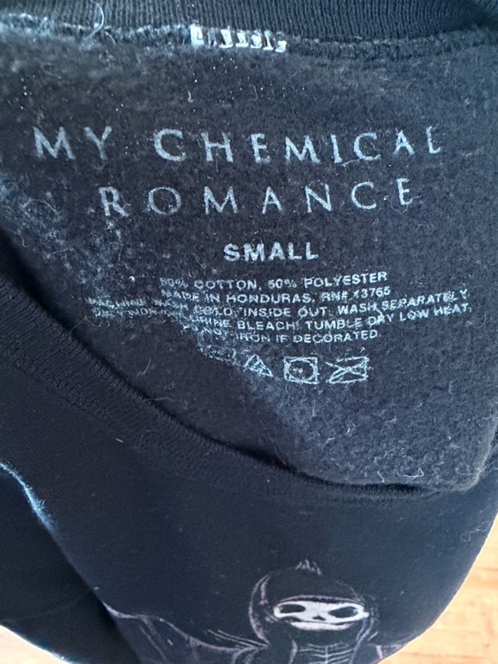 MCR Black Skeleton Wizard Crewneck Black Sweatshirt - Picture 5 of 5